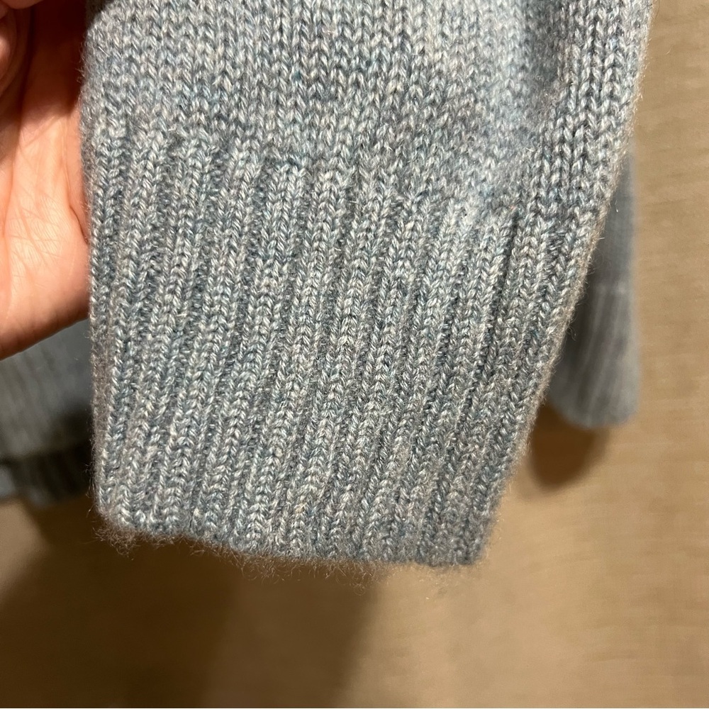 Garnet Hill 100% Cashmere Cable Knit Mock Neck Sweater - XL - Picture 5 of 9